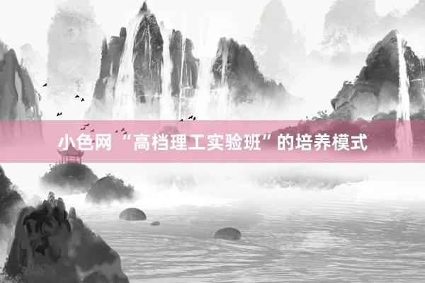 小色网 “高档理工实验班”的培养模式